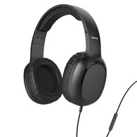 hama auricular «fun c» de botón, micrófono, guía de cable en un lado, usb-c, negro