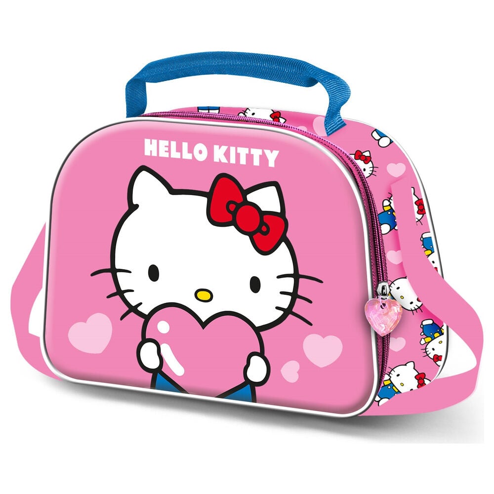 bolsa portameriendas 3d heart hello kitty