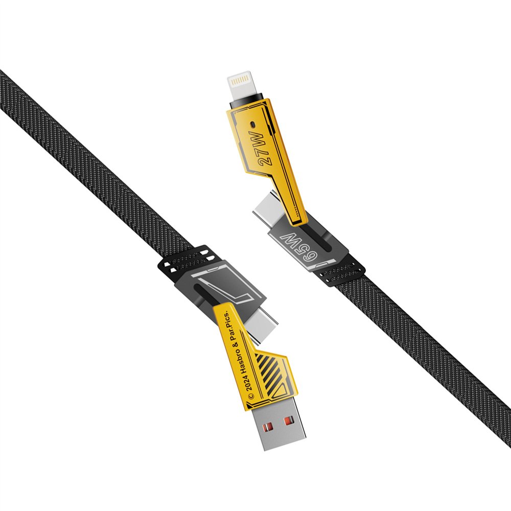 cable carga rápida  65 w transformers bumblebee tf-a15 2 en 2 1m
