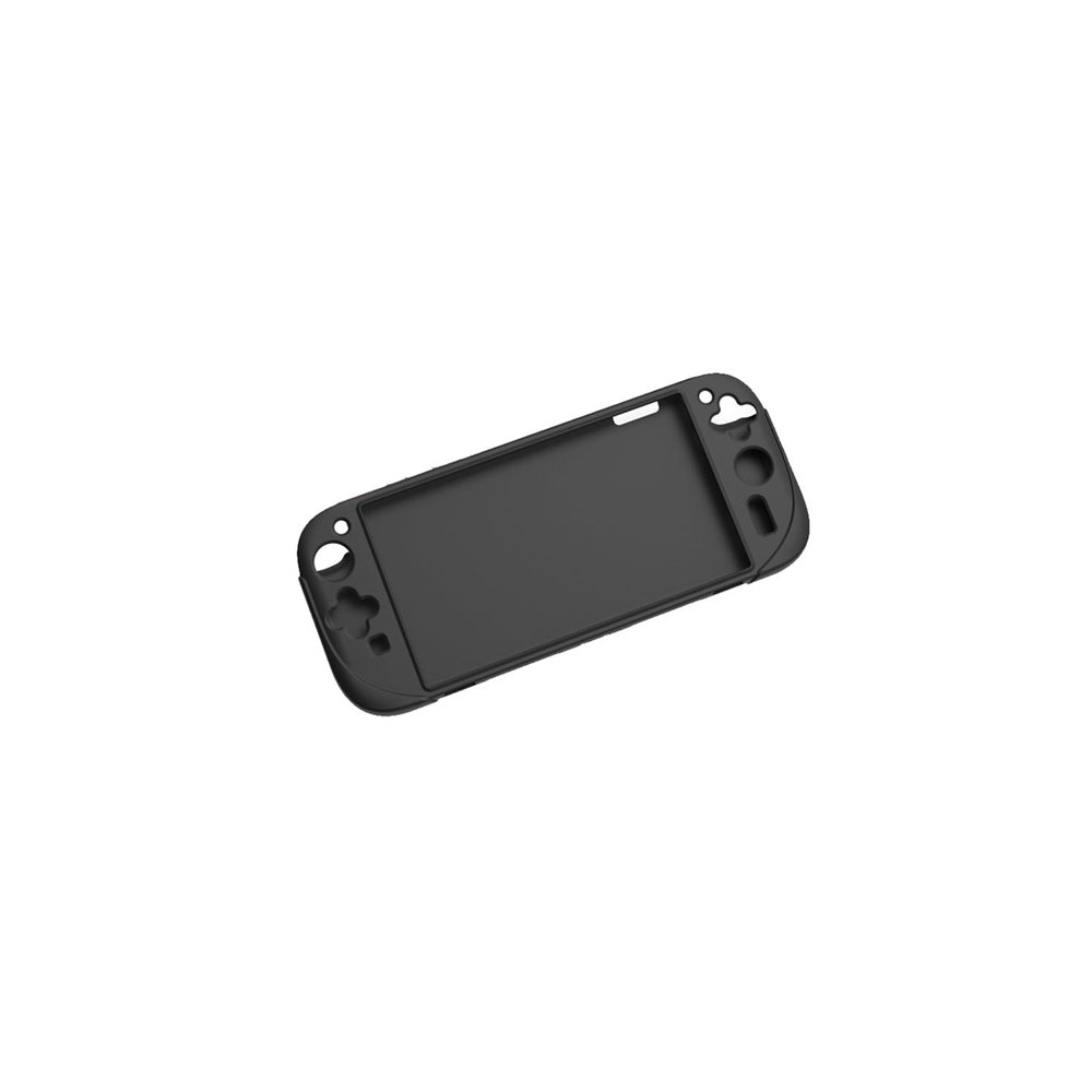 funda protectora dobe negra de silicona para nintendo switch 2 antideslizante