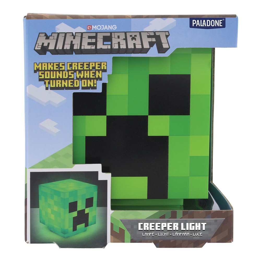 lámpara minecraft creeper light con sonidos oficiales