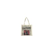 bolsa shopping stranger things the hawkins post de tela beige
