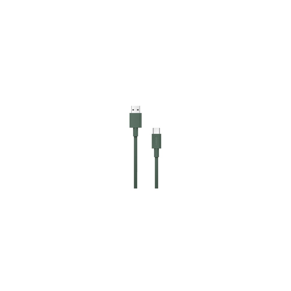 cable nubbeh borealis usb-a a usb-c 1,5 m 3a verde de silicona líquida