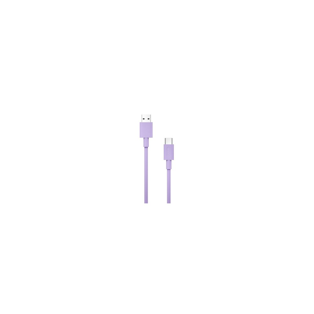 cable nubbeh borealis usb-a a usb-c 1,5 m 3a lila de silicona líquida