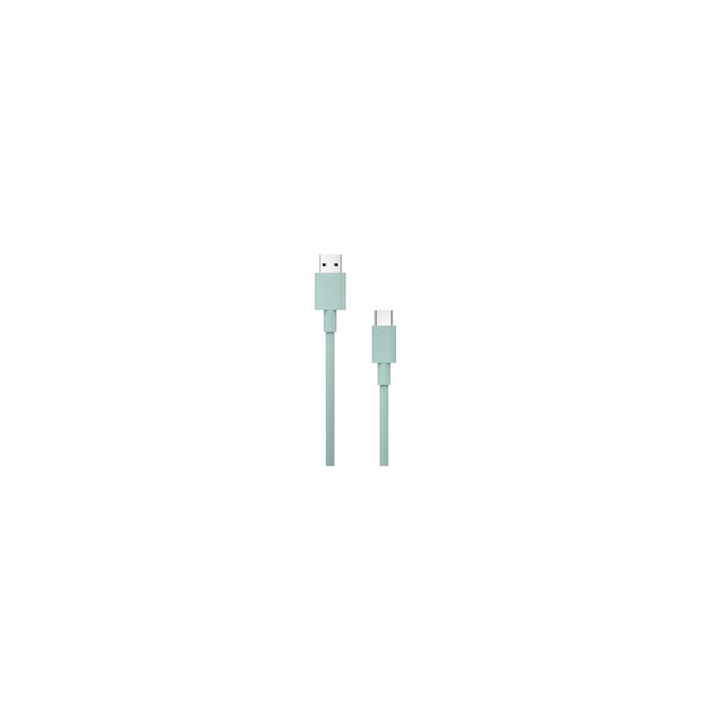 cable nubbeh borealis usb-a a usb-c 1,5 m 3a turquesa de silicona líquida