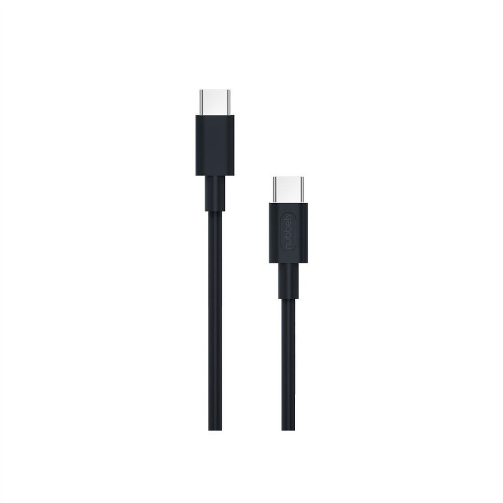 cable nubbeh borealis usb-c a usb-c 1,5 m 3a negro de silicona líquida