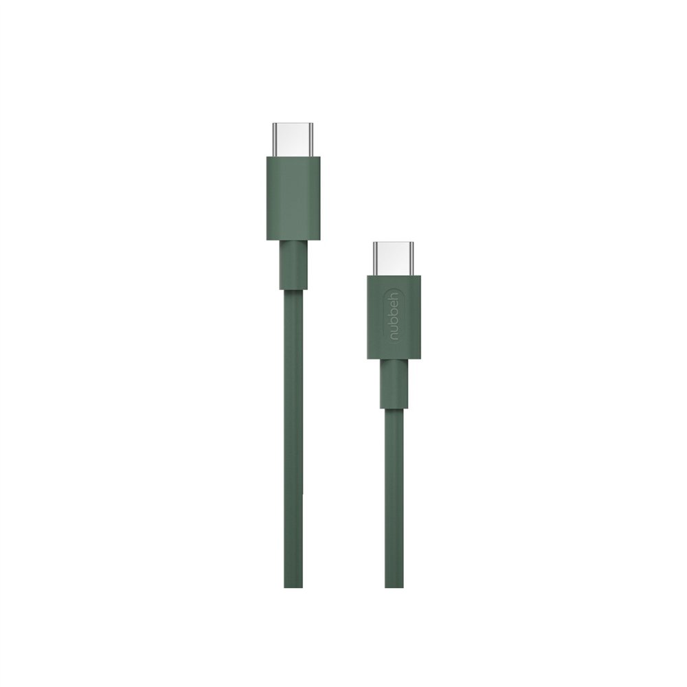 cable nubbeh borealis usb-c a usb-c 1,5 m 3a verde de silicona líquida