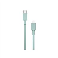 cable nubbeh borealis usb-c a usb-c 1,5 m 3a turquesa de silicona líquida