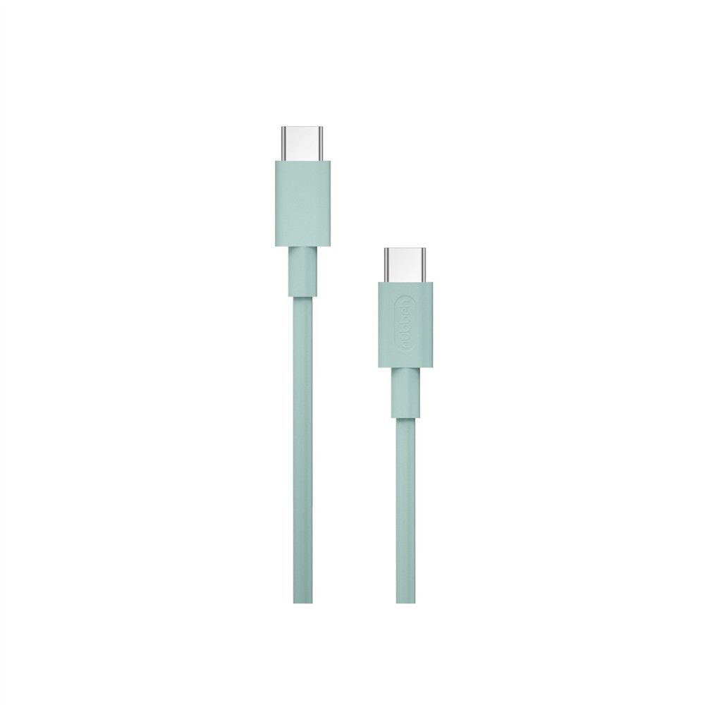 cable nubbeh borealis usb-c a usb-c 1,5 m 3a turquesa de silicona líquida