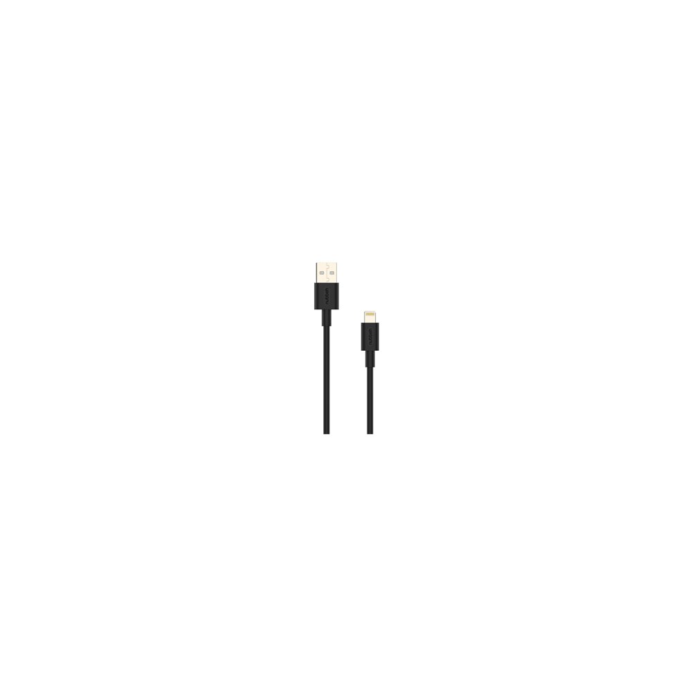cable nubbeh elisium lightning a usb-a 1 m 2a negro tpe