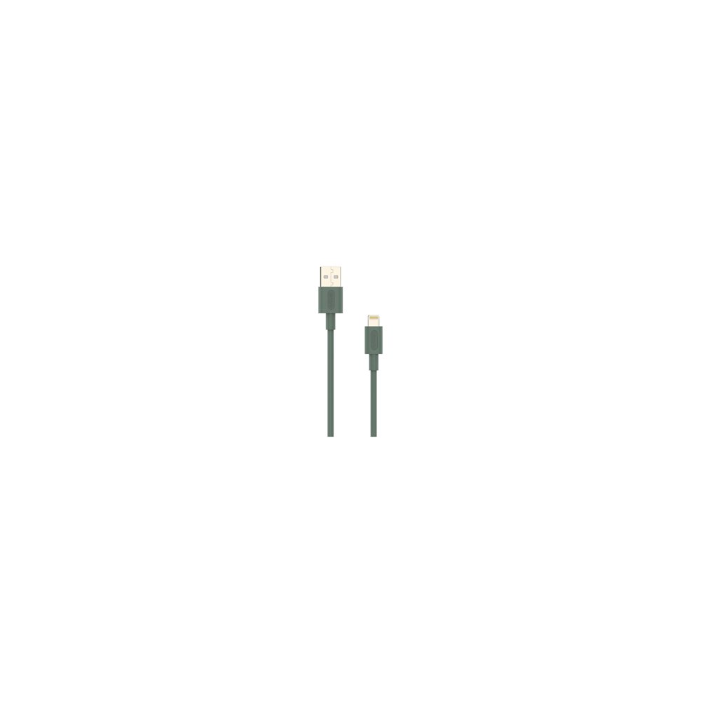 cable nubbeh elisium lightning a usb-a 1 m 2a verde tpe