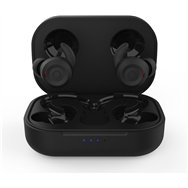 auriculares nubbeh breeze sport inalámbricos negros con estuche de carga 60/400 mah