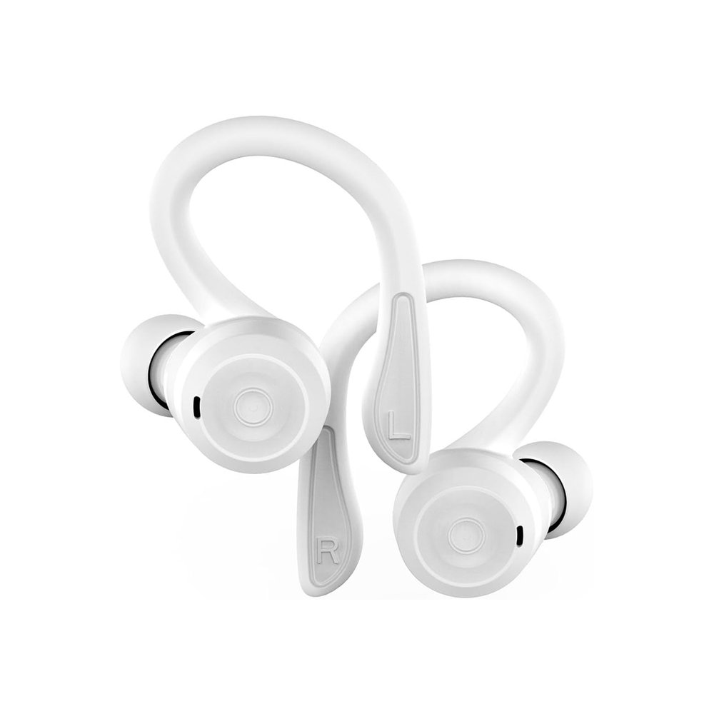 auriculares nubbeh breeze sport inalámbricos blancos con estuche de carga 60/400 mah