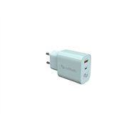 cargador de pared nubbeh bhoot 30w dual usb-a y usb-c verde