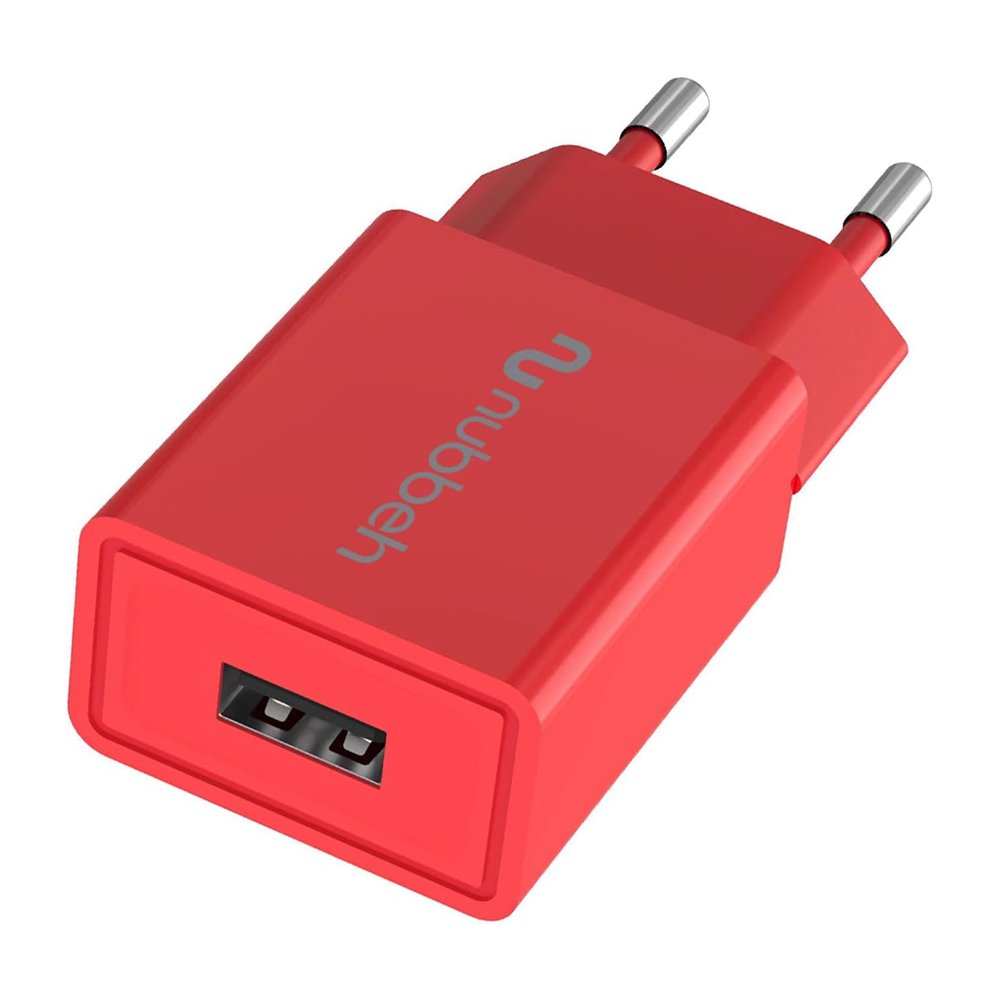 cargador de pared nubbeh bhoot usb-a 10w rojo