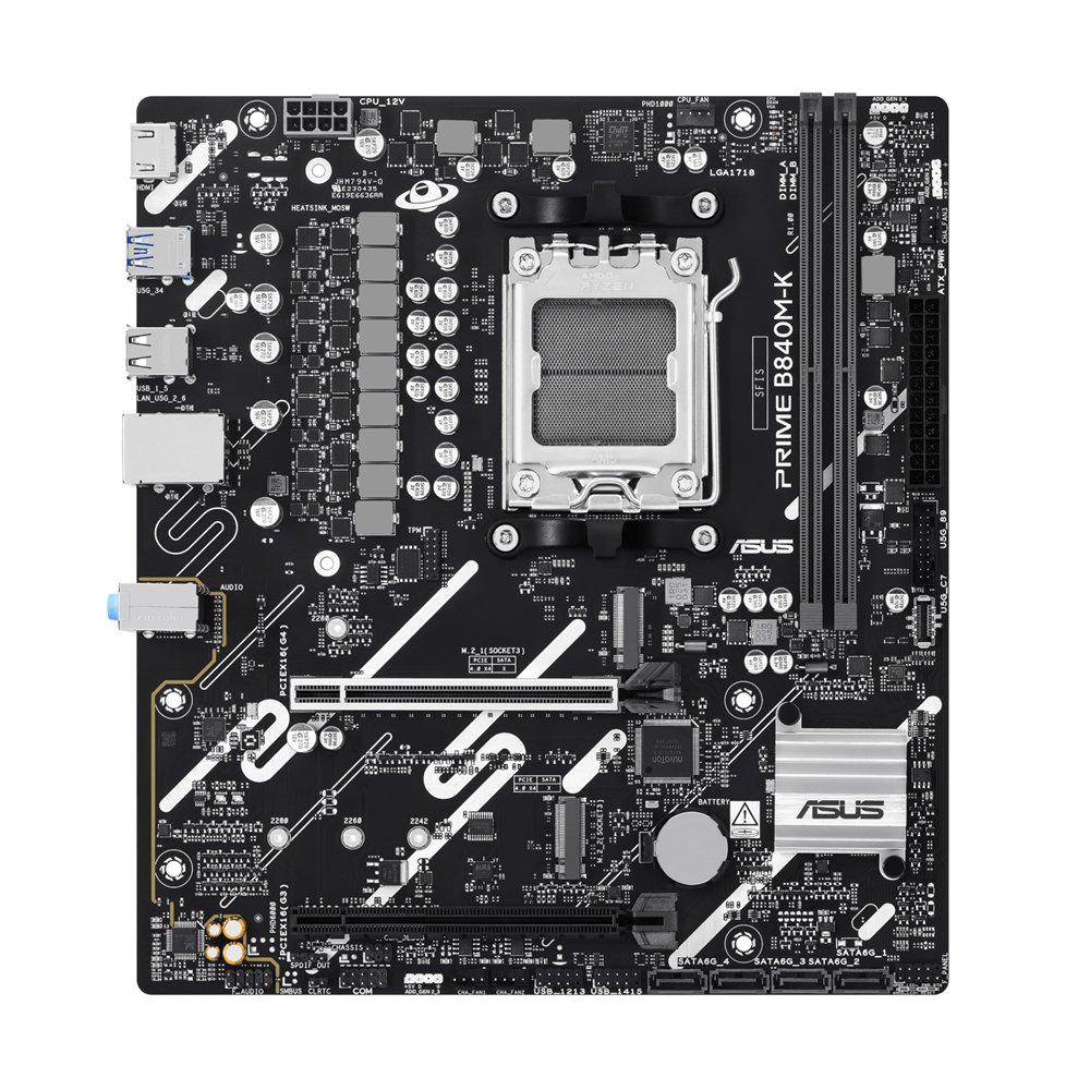 asus prime b840m-k amd b840 zócalo am5 micro atx