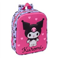 mochila 3d kuromi hello kitty 27cm