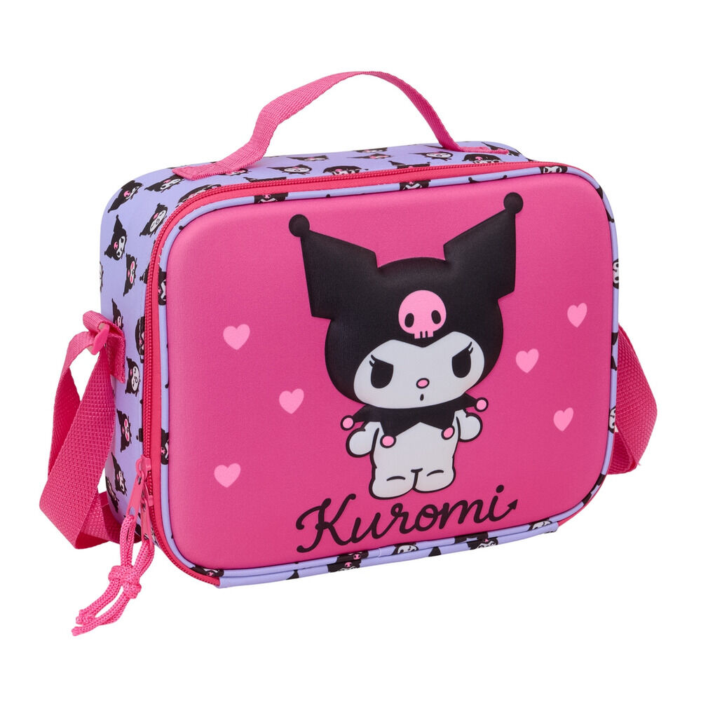bolsa portameriendas 3d kuromi hello kitty termica