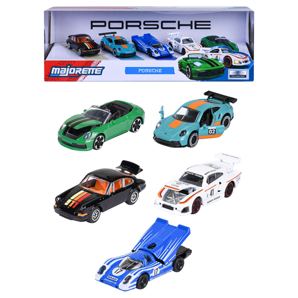 set 5 coches porsche