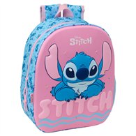 mochila 3d led stitch disney 33cm