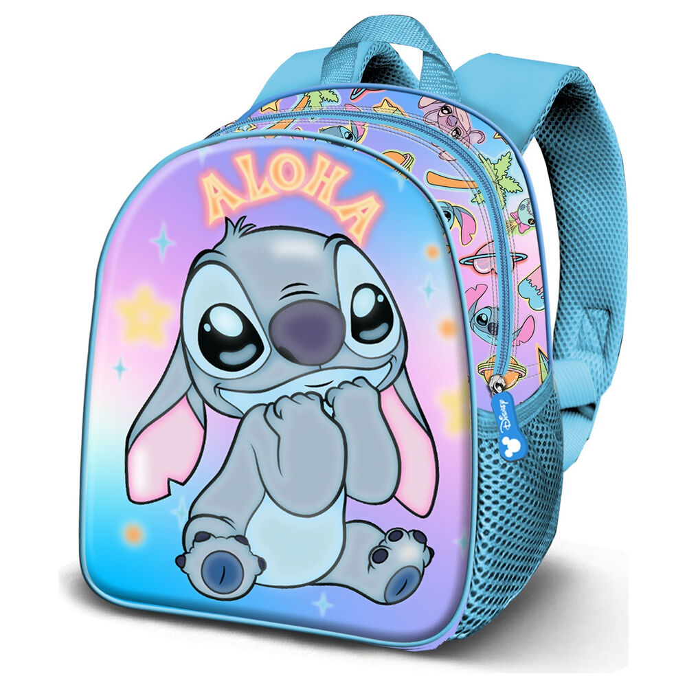 mochila 3d aloha stitch disney 31cm