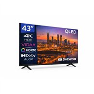 televisor daewoo 43 qled 4k uhd usb smart tv wifi bluetooth vidaa