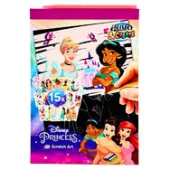 set papeleria scratch art princesas disney