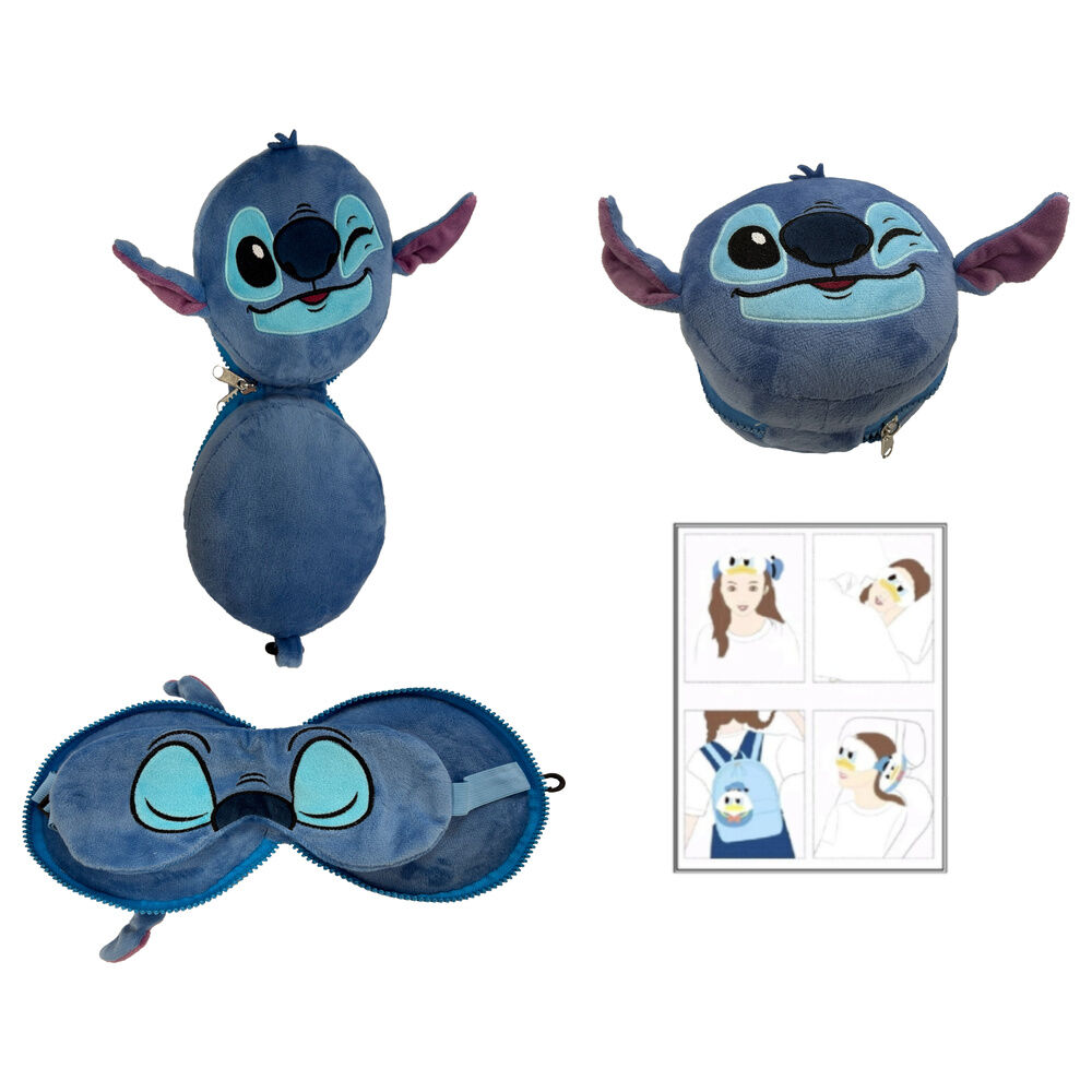 cojin viaje antifaz stitch disney