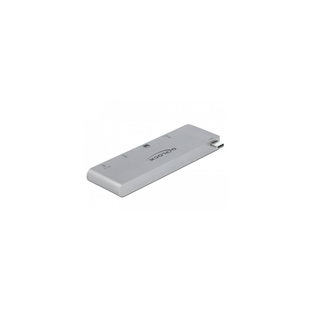 delock hub de interfaz usb 3.2 gen 1 (3.1 gen 1) type-c 5000 mbit/s gris