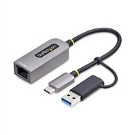 startech.com adaptador de red ethernet usb tipo c a rj45 - adaptador de red usb-c con conversor usb-a - nbase-t - usb 3.1 - comp