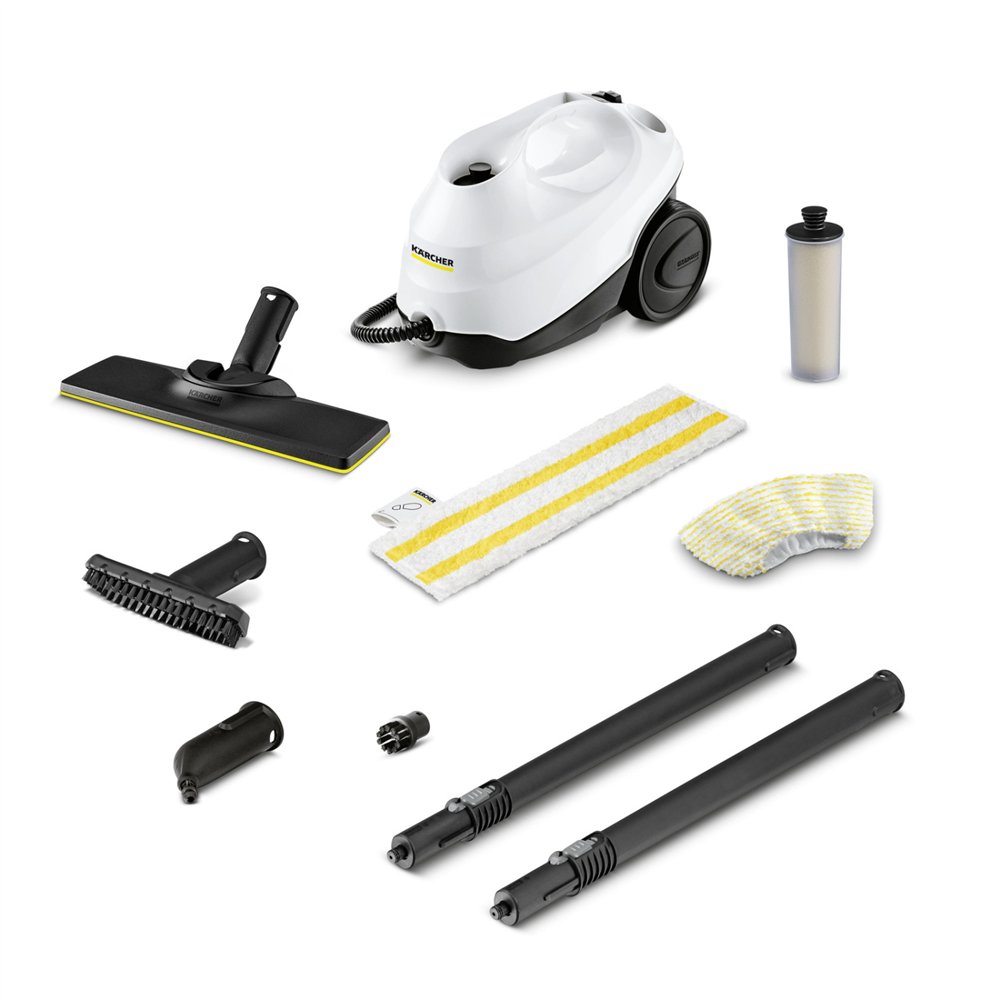 kärcher sc 3 easyfix limpiador a vapor de cilindro 1 l 1900 w negro, blanco