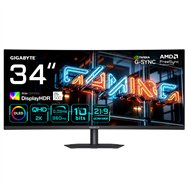 gigabyte mo34wqc36 monitor gaming curvo 34” wqhd - 3440 x 1440, 360hz, 0.03ms, kvm, 300 cd/m², freesync premium pro, displayhdr 