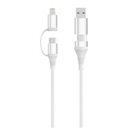 ewent ec1075 cable usb usb 2.0 1 m usb a/usb c usb c/lightning 0,48 gbit/s 60 w blanco