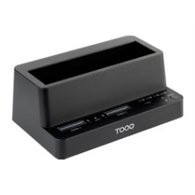 docking tooq ssd/hd usb-c pcie sata negro (tqds-502b)