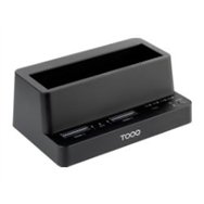 docking tooq ssd/hd usb-c pcie sata negro (tqds-502b)