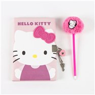diario + boligrafo hello kitty