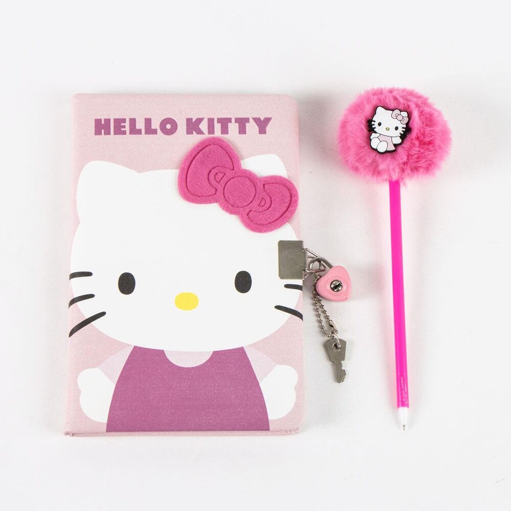 diario + boligrafo hello kitty