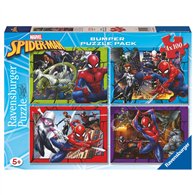 puzzle spiderman marvel 4x100pzs