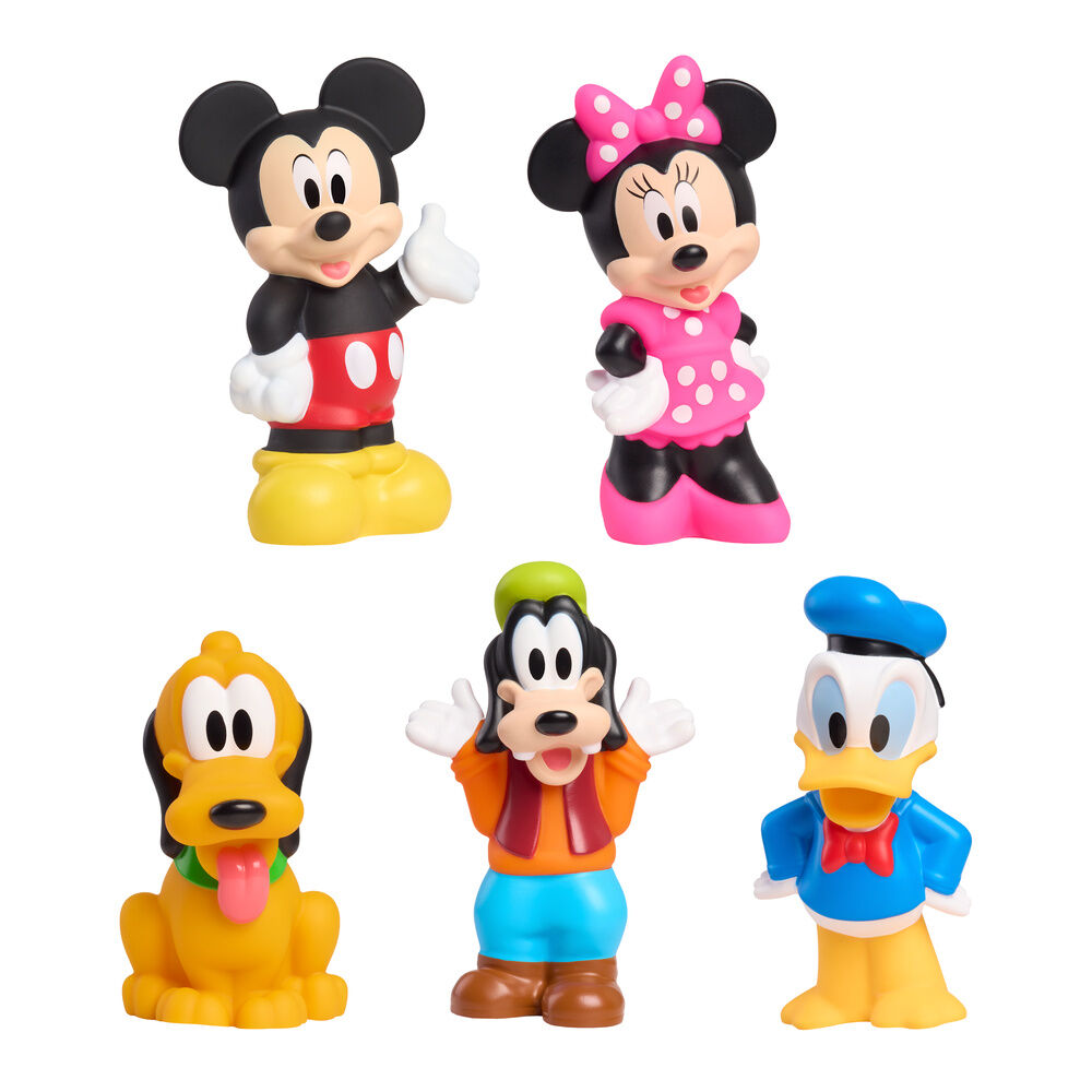 set 5 figuras baño mickey and friends disney