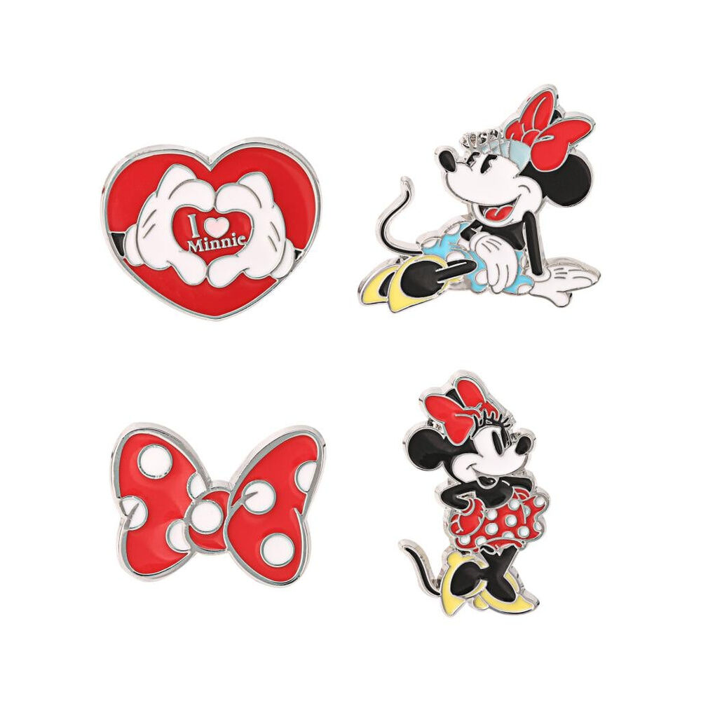set 4 pins minnie disney