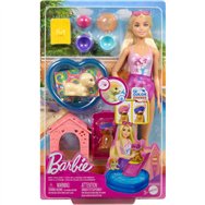 muñeca piscina perritos barbie