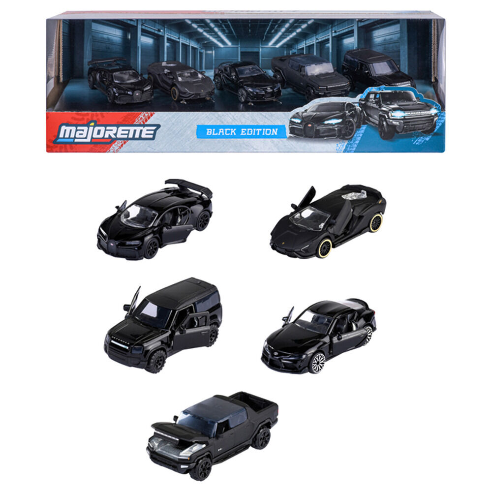 set 5 coches negros
