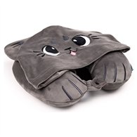 almohada viaje capucha gatos beans & co hoodeazzz