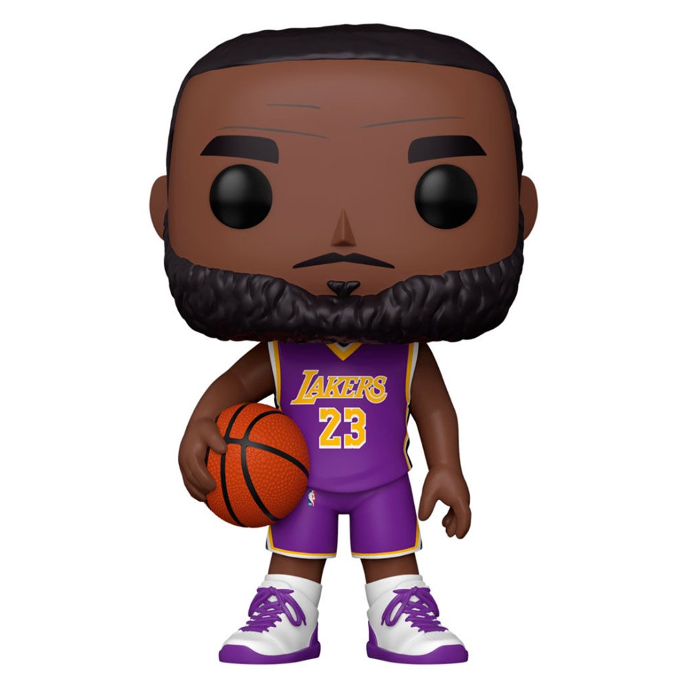 figura pop nba lakers lebron james purple jersey 25cm