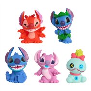 set 5 figuras baño stitch disney