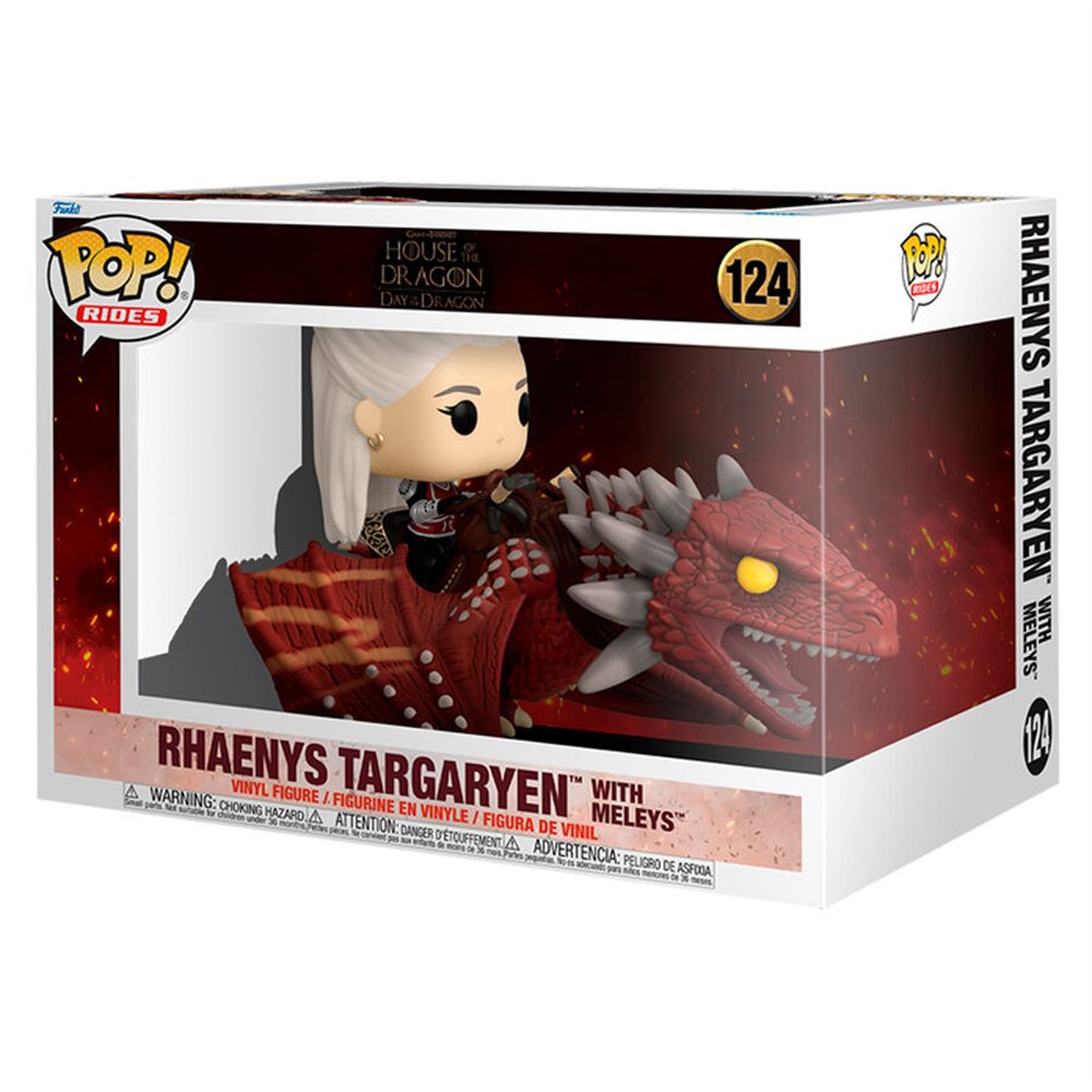 figura pop rides deluxe la casa del dragon rhaenys targaryen with meleys