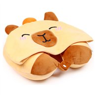 almohada viaje capucha duke el capibara hoodeazzz