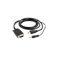 gembird a-hdmi-vga-03-6 adaptador de cable de ví­deo 1,8 m hdmi tipo a (estándar) vga (d-sub) + 3,5mm negro