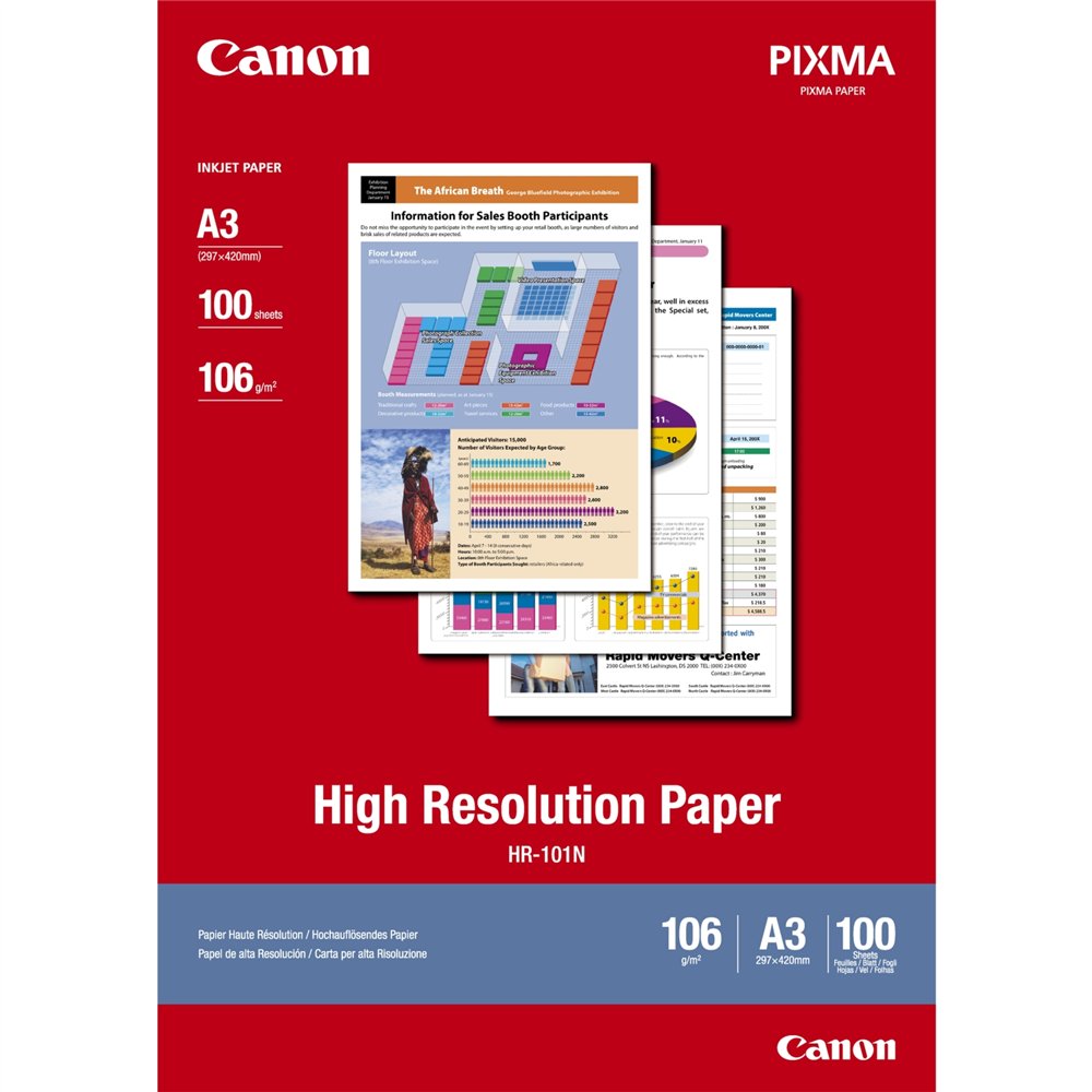 canon 1033a005 papel para impresora de inyección de tinta a3 (297x420 mm) 100 hojas