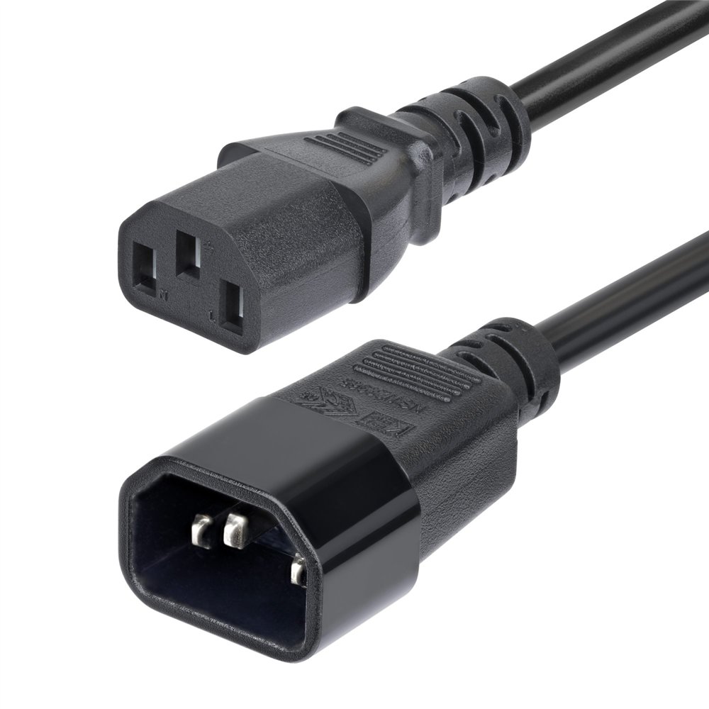 startech.com cable de extensión de alimentación c14 a c13 4,5m - cable de alimentación c14 a c13 para pdu - cable alargador de a